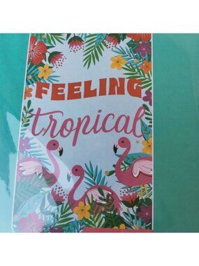 Feeling Tropical Mural Flamingo Party Backdrop Beachy Pool Luau Tiki Banner 6 ft
